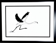 4 - Flamingo Flight - Acrylic Painting: 30” H x 40” W - Framed: 33” H x 43” W |$1,200 US